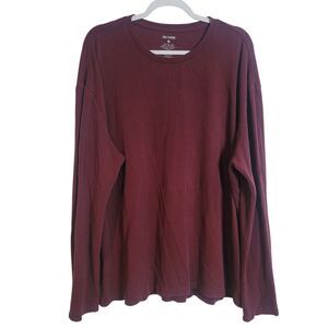 True Classic Thermal Long Sleeve Shirt Men's Size 3X Maroon Red Casual Workwear